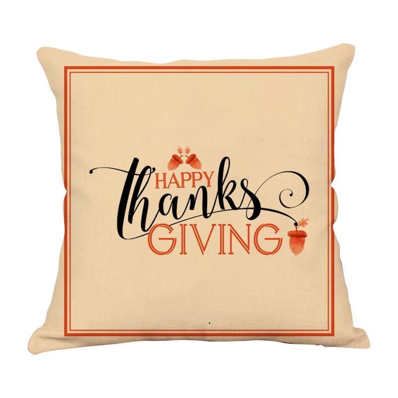 Thanksgiving Decor Text Throw Pillow C-BlingPainting-Customized Products Make Great Gifts