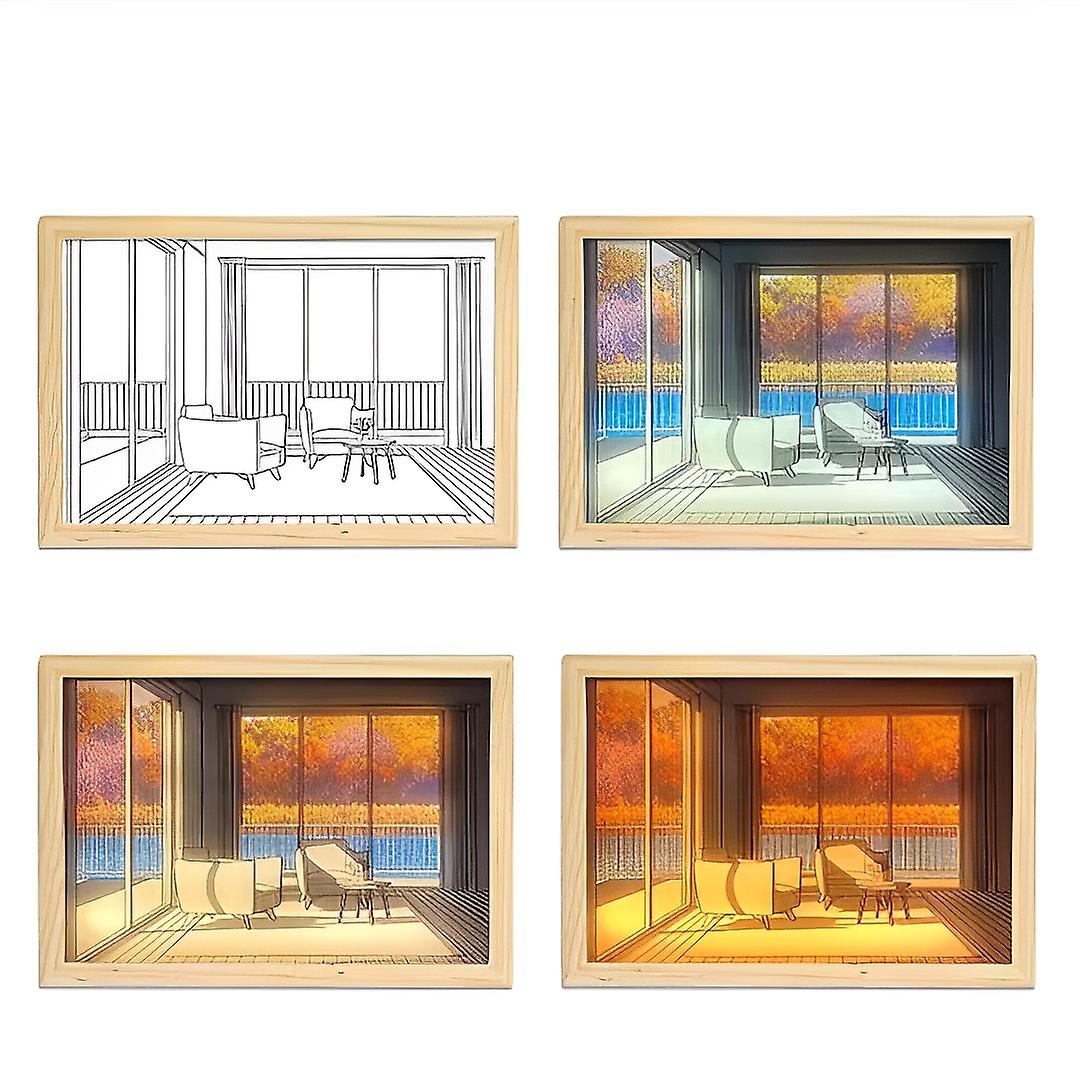 LED Light Painting Modern Decorative Night Light USB Plugged- in-BlingPainting-Customized Products Make Great Gifts