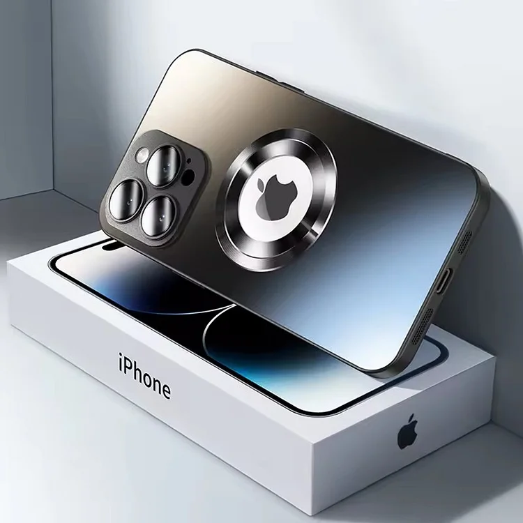 Matte Glass Camera Lens Protection Magsafe Phone Case For iPhone