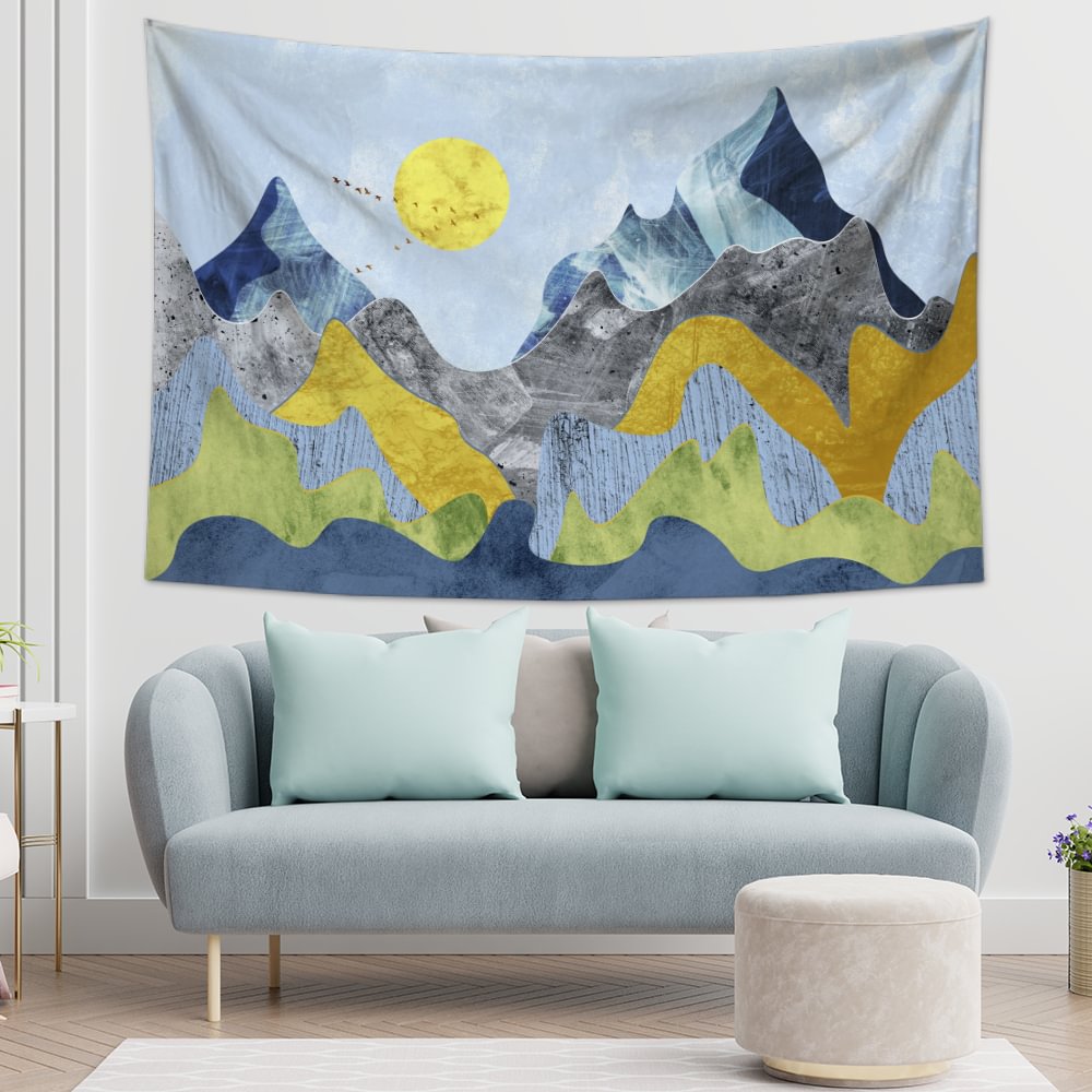 Colorful Mountain Tapestry Wall Hanging-BlingPainting-Customized Products Make Great Gifts