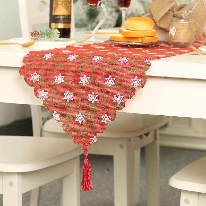 Christmas Snowflake Macrame Table Runner D - 2022 Best Decor Gifts-BlingPainting-Customized Products Make Great Gifts