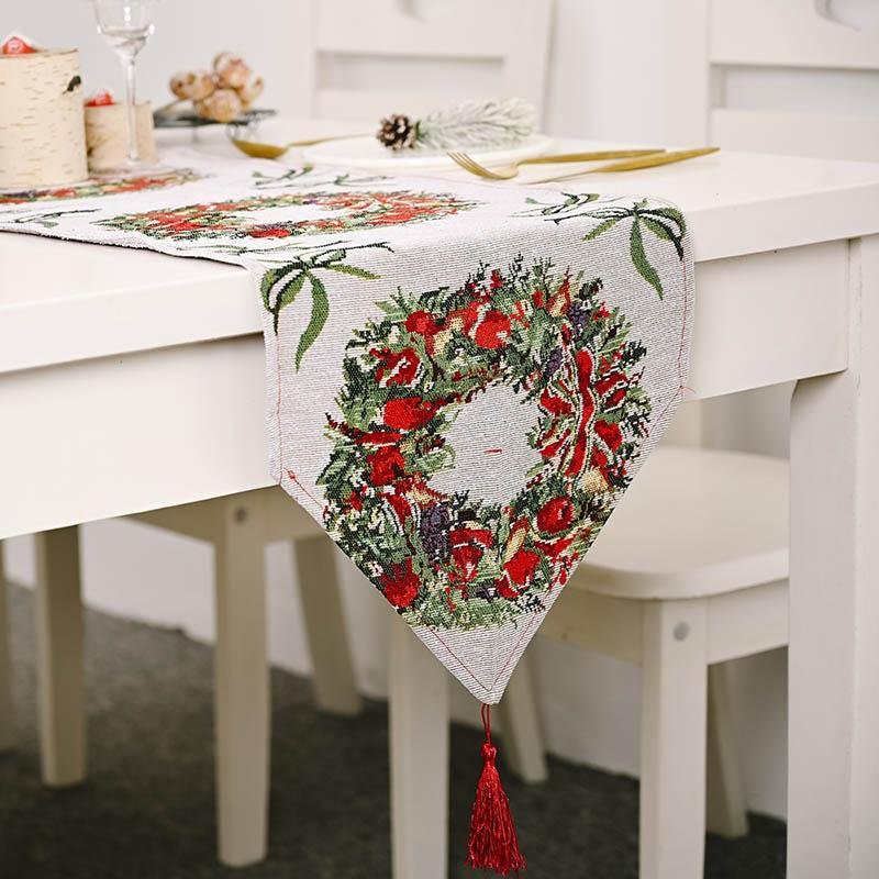Christmas Garland Table Runner - 2021 Best Decor Gifts-BlingPainting-Customized Products Make Great Gifts