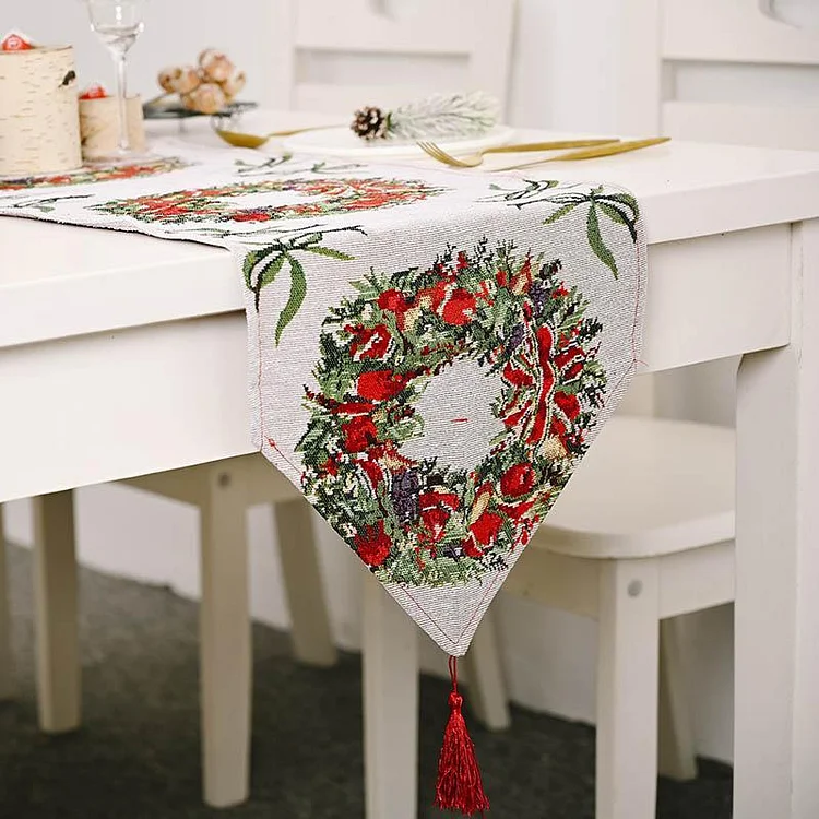 Christmas Garland Table Runner - 2022 Best Decor Gifts-BlingPainting-Customized Products Make Great Gifts