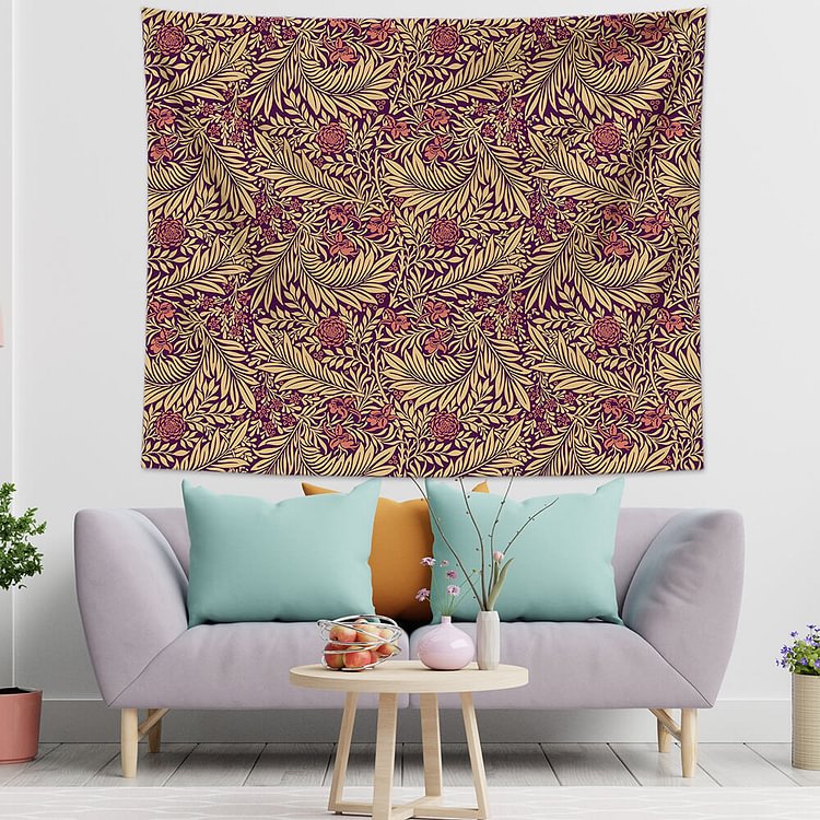 Floral Vintage Pattern Tapestry Wall Hanging-BlingPainting-Customized Products Make Great Gifts