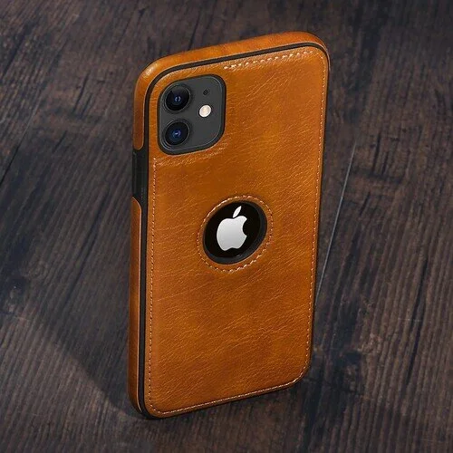 Solid Color Leather Phone Case For iPhone
