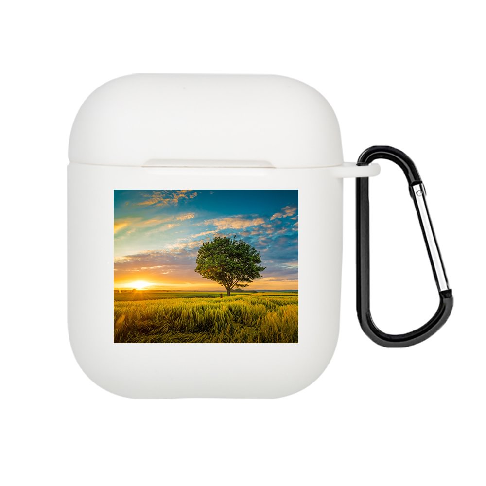 Sunset Landscape AirPods 1&2&Pro Case With Keychain-BlingPainting-Customized Products Make Great Gifts