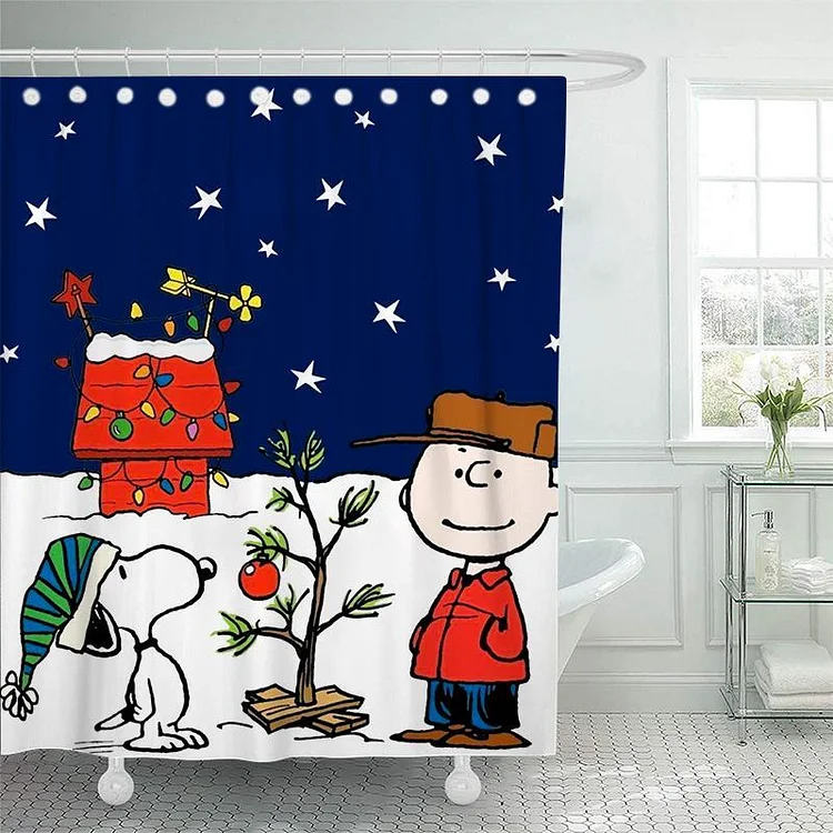 Good Gifts Decor Christmas Cartoon Decor Shower Curtains-BlingPainting-Customized Products Make Great Gifts