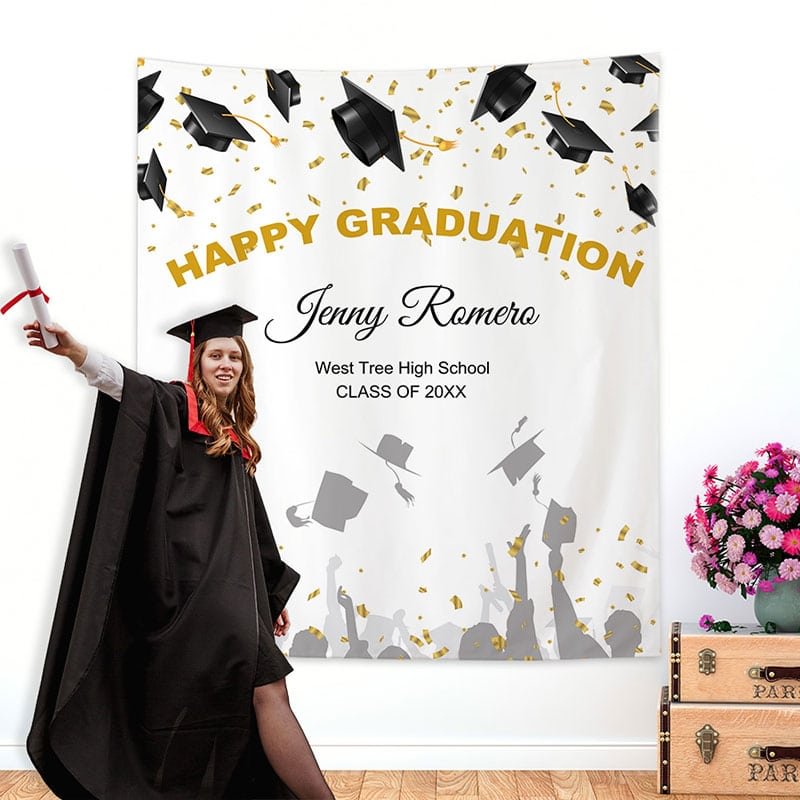 Personalized Graduation Party Photo Backdrop D-BlingPainting-Customized Products Make Great Gifts