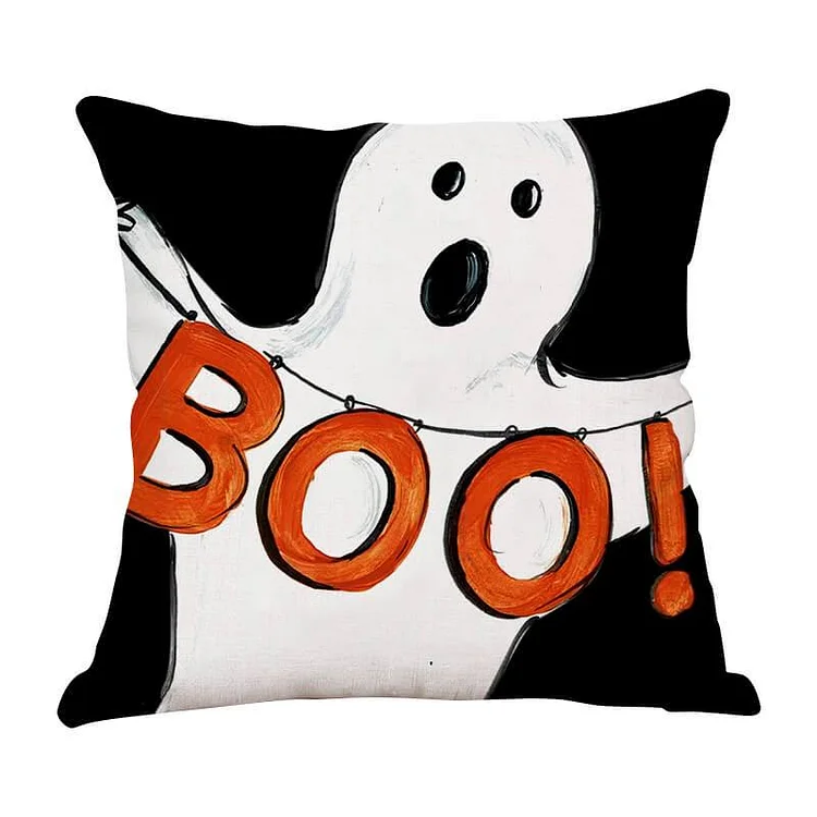 Halloween Decor Linen Ghost Throw Pillow F-BlingPainting-Customized Products Make Great Gifts
