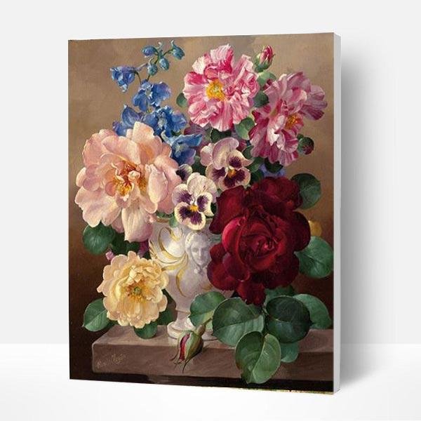 Paint by Numbers Kit - Vintage Flowers-BlingPainting-Customized Products Make Great Gifts