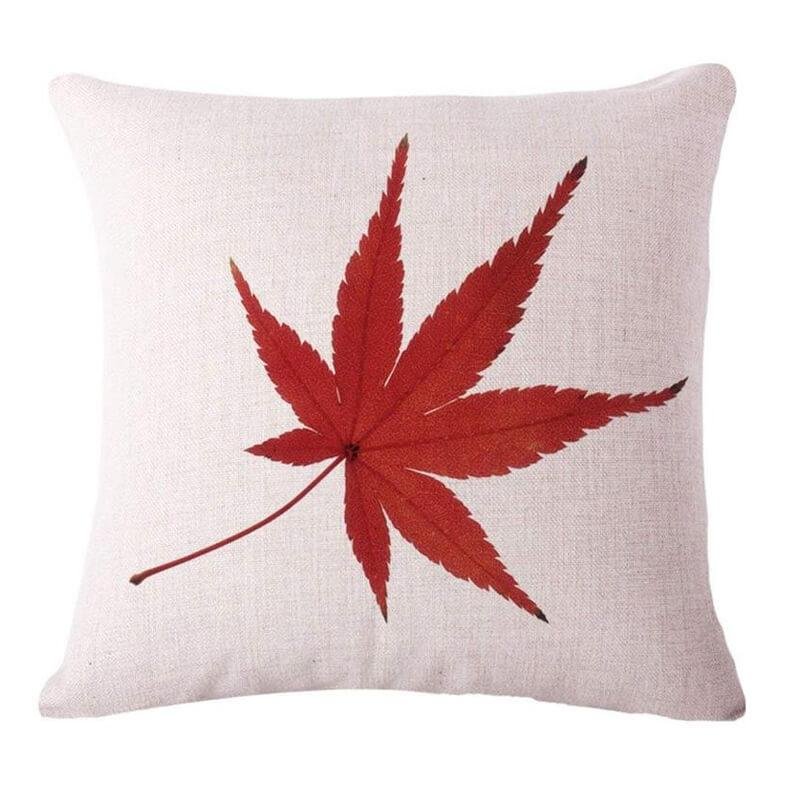 Fall Decor Linen Maple Leaf Throw Pillow-BlingPainting-Customized Products Make Great Gifts