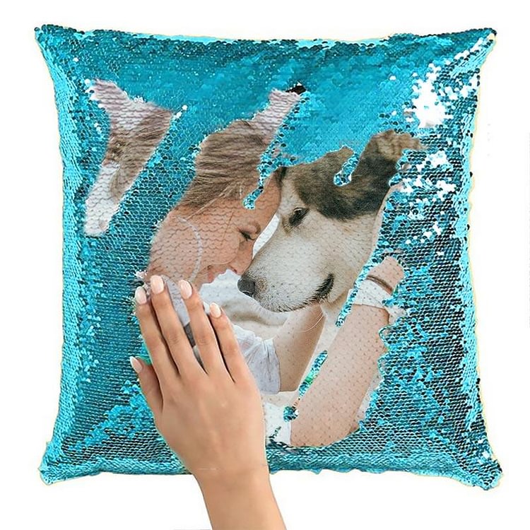Custom Sequin Throw Pillow with Photo - Creative Gift-BlingPainting-Customized Products Make Great Gifts