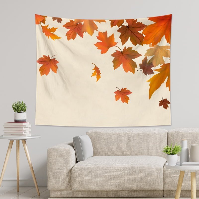 Autumn Falling Maple Leaf Tapestry Wall Hanging-BlingPainting-Customized Products Make Great Gifts