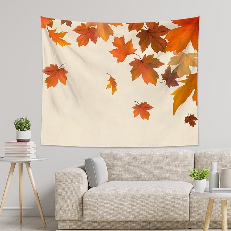 Autumn Falling Maple Leaf Tapestry Wall Hanging-BlingPainting-Customized Products Make Great Gifts