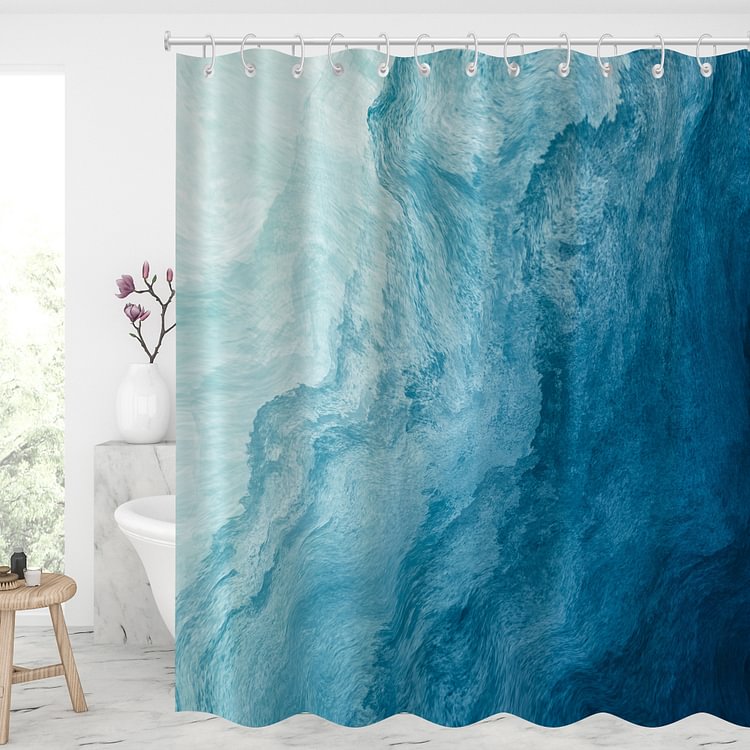 Waterproof Shower Curtains With 12 Hooks Bathroom Decor - Ocean-BlingPainting-Customized Products Make Great Gifts