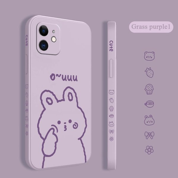 Cute Bunny Bear Phone Case For iPhone