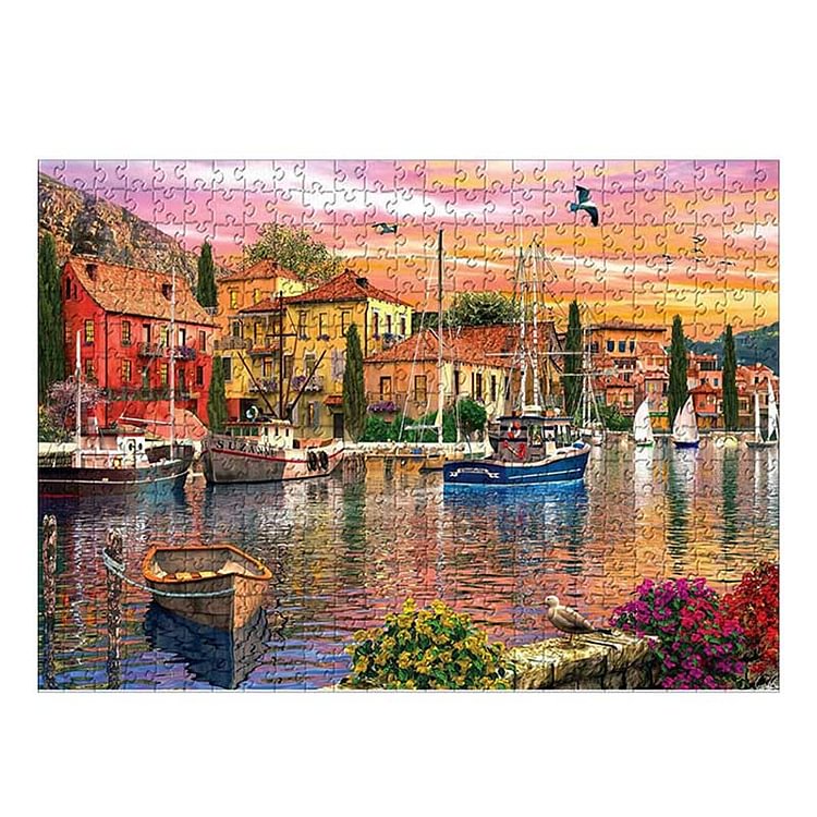 Mediterranean Harbor Jigsaw Puzzle For Adults 1000 Pieces - Creative Gifts-BlingPainting-Customized Products Make Great Gifts