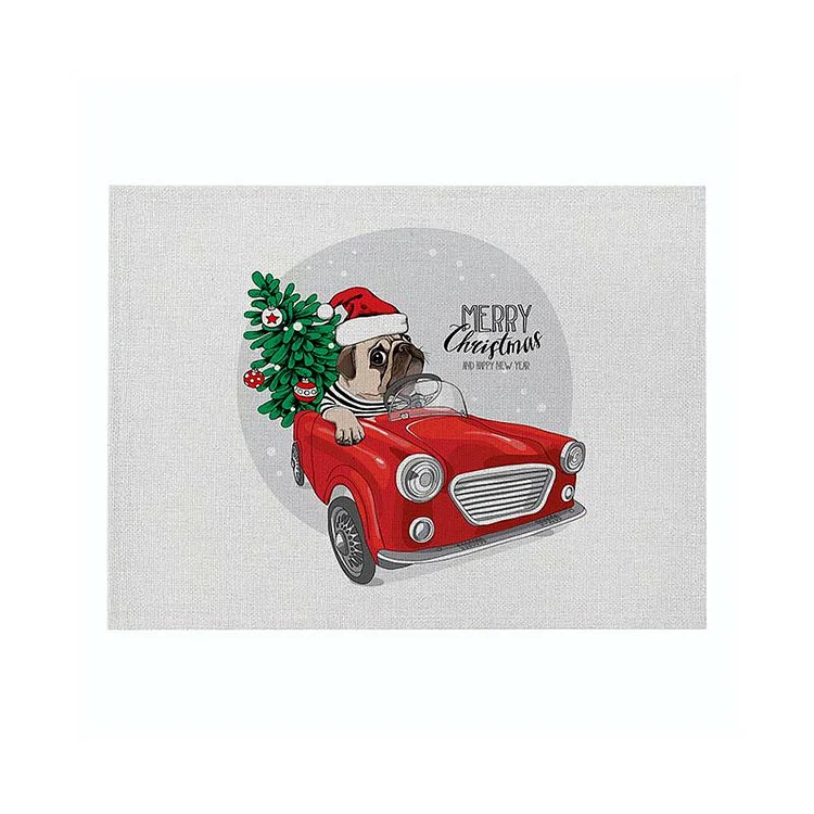 Christmas Decor Red Truck Placemat-BlingPainting-Customized Products Make Great Gifts