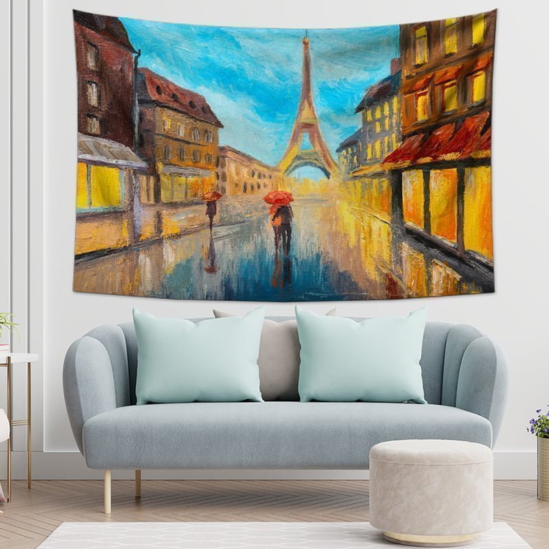 Eiffel Tower Tapestry Wall Hanging-BlingPainting-Customized Products Make Great Gifts