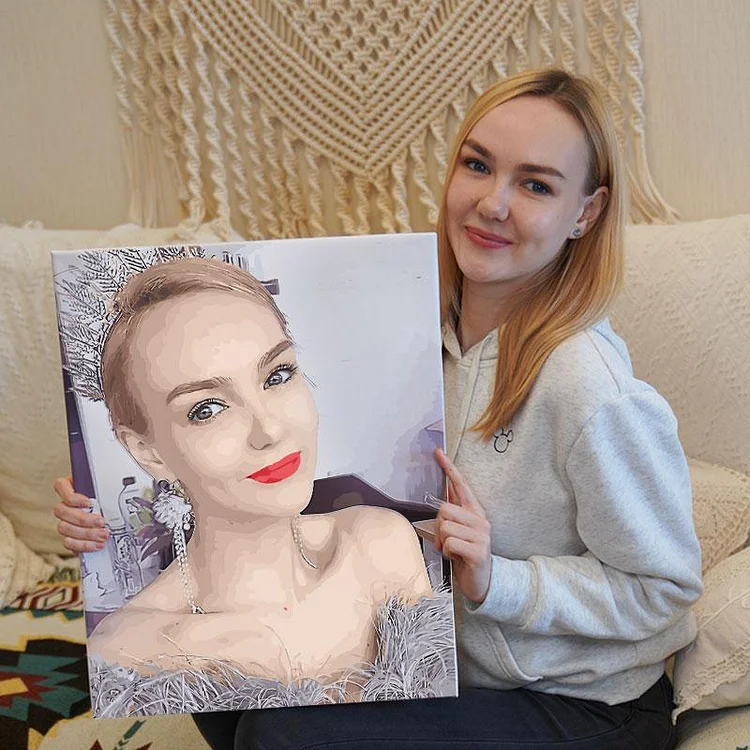 Customized paint by numbers kit - Oil Painting Portraits From Photos, Best Gifts for Her/Family