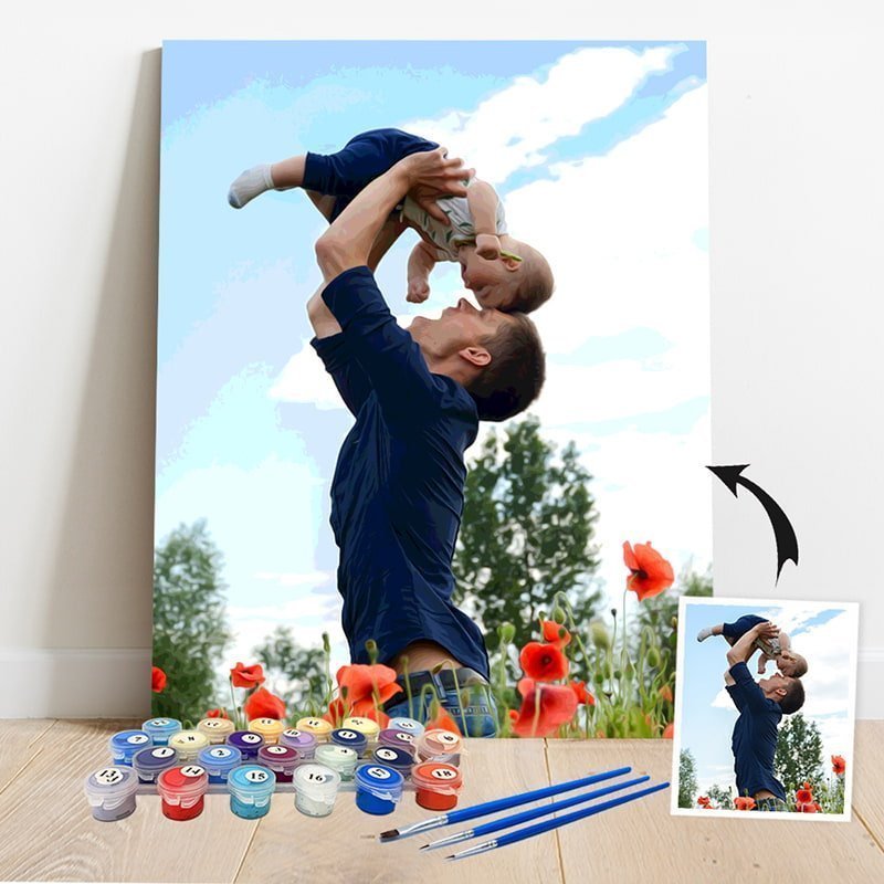 Paint by Numbers Kit - Customized Oil Painting For My Dad, Creative Gifts-BlingPainting-Customized Products Make Great Gifts