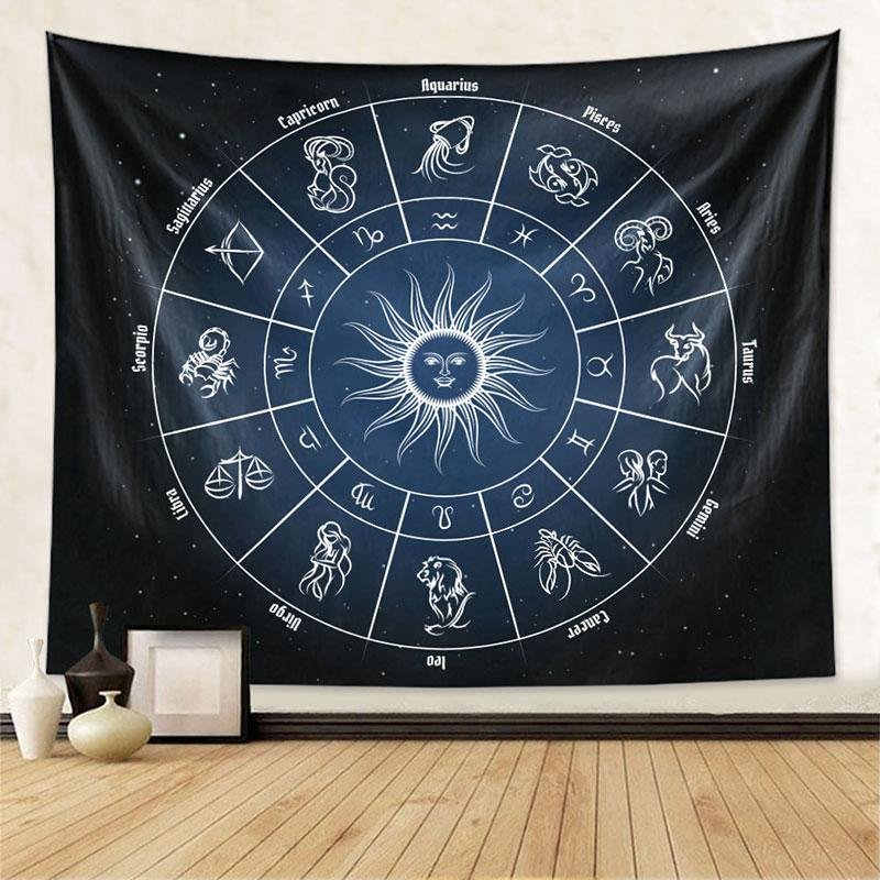 Zodiac Tapestry Wall Hanging-BlingPainting-Customized Products Make Great Gifts