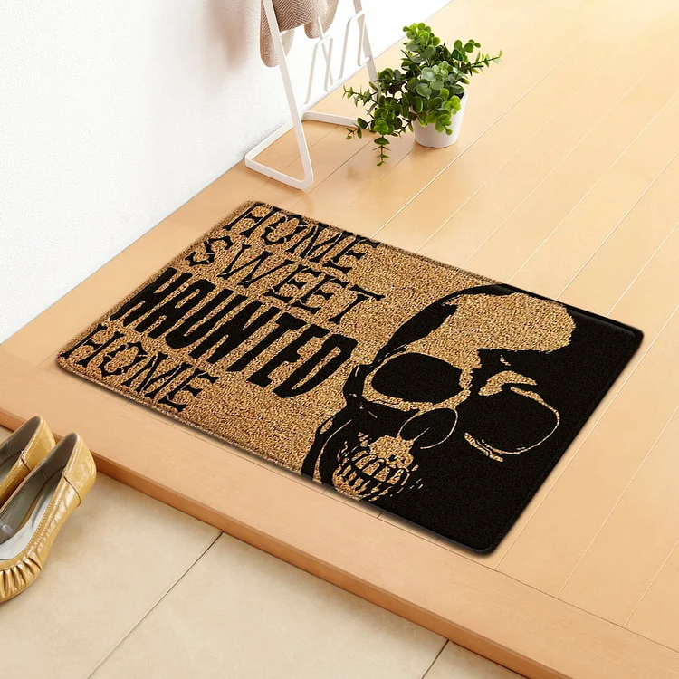 Non-Slip Doormat Rug Halloween Skull Welcome Indoor/Outdoor Door Mat