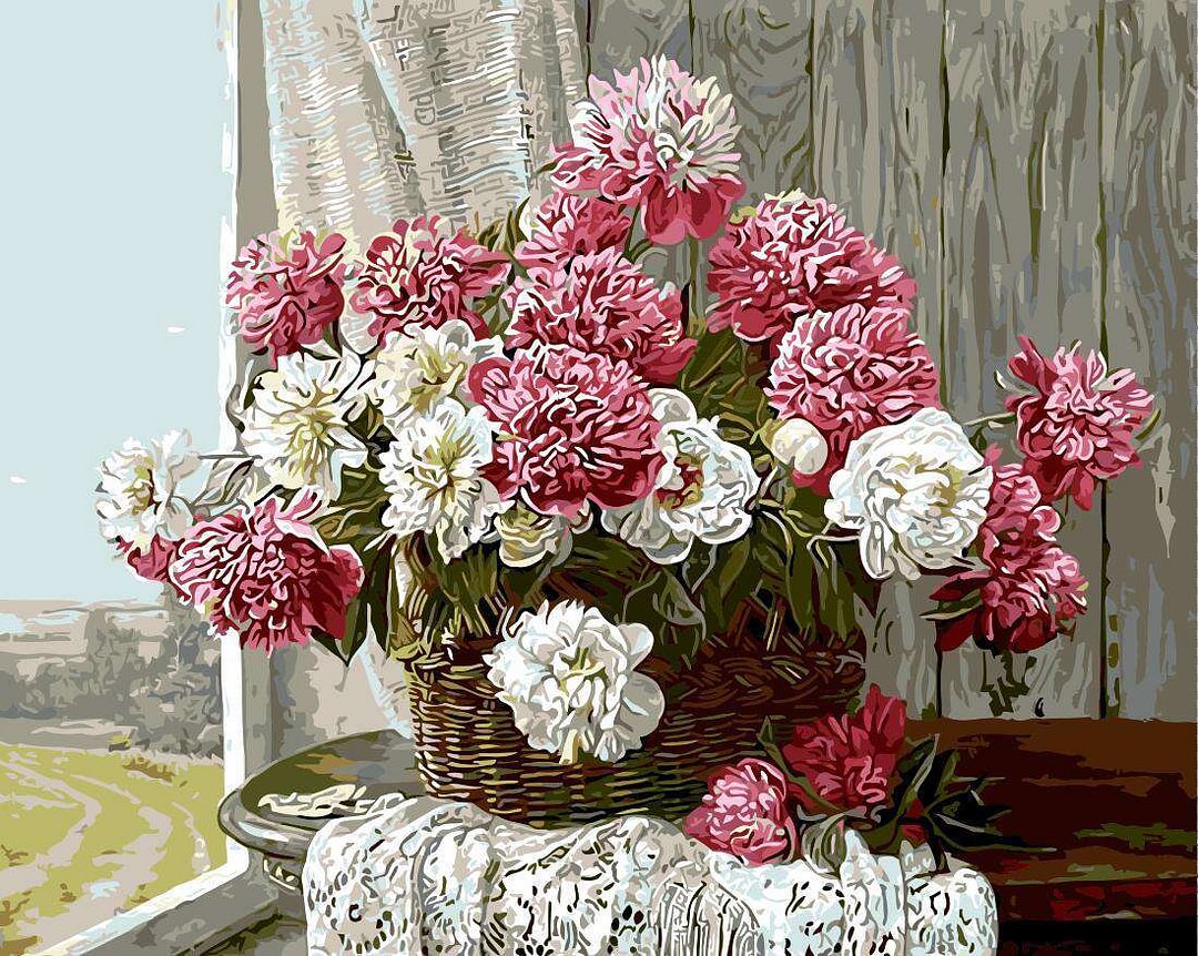 Paint by Number Kit   --  Silent open flowers-BlingPainting-Customized Products Make Great Gifts