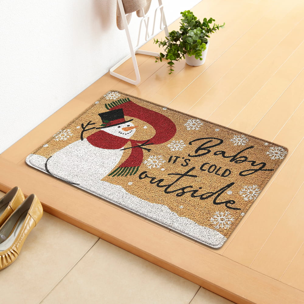 Non-Slip Doormat Rug Christmas Snowman Series Indoor/Outdoor Door Mat-BlingPainting-Customized Products Make Great Gifts