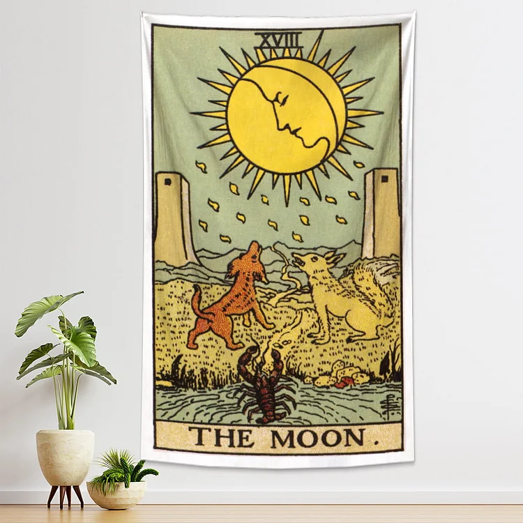 The Moon Tarot Tapestry Wall Hanging-BlingPainting-Customized Products Make Great Gifts