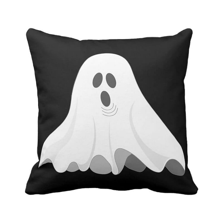 Halloween Decor Linen Ghost Throw Pillow D-BlingPainting-Customized Products Make Great Gifts