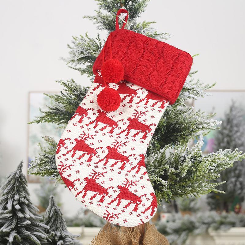 Christmas Decor Reindeer Knit Stocking - Best Gifts-BlingPainting-Customized Products Make Great Gifts
