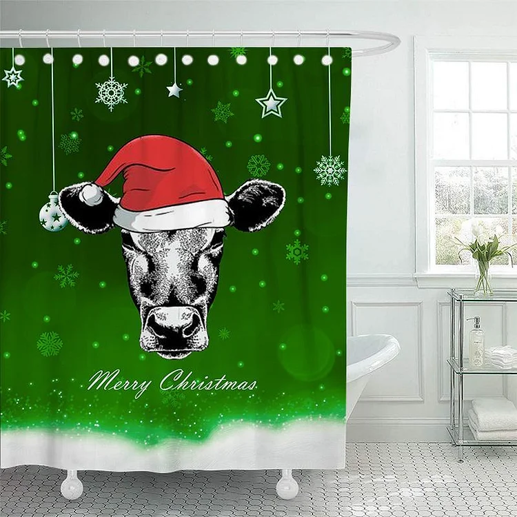 Christmas Hat Bathroom Shower Curtains-BlingPainting-Customized Products Make Great Gifts
