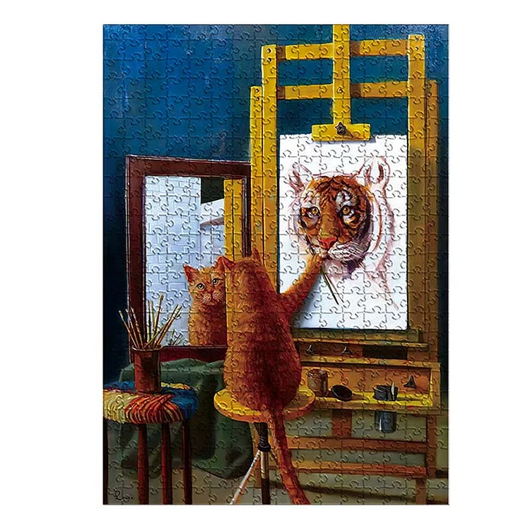 Cat Confidence Self Portrait Jigsaw Puzzle For Adults 1000 Pieces - Top Gifts-BlingPainting-Customized Products Make Great Gifts