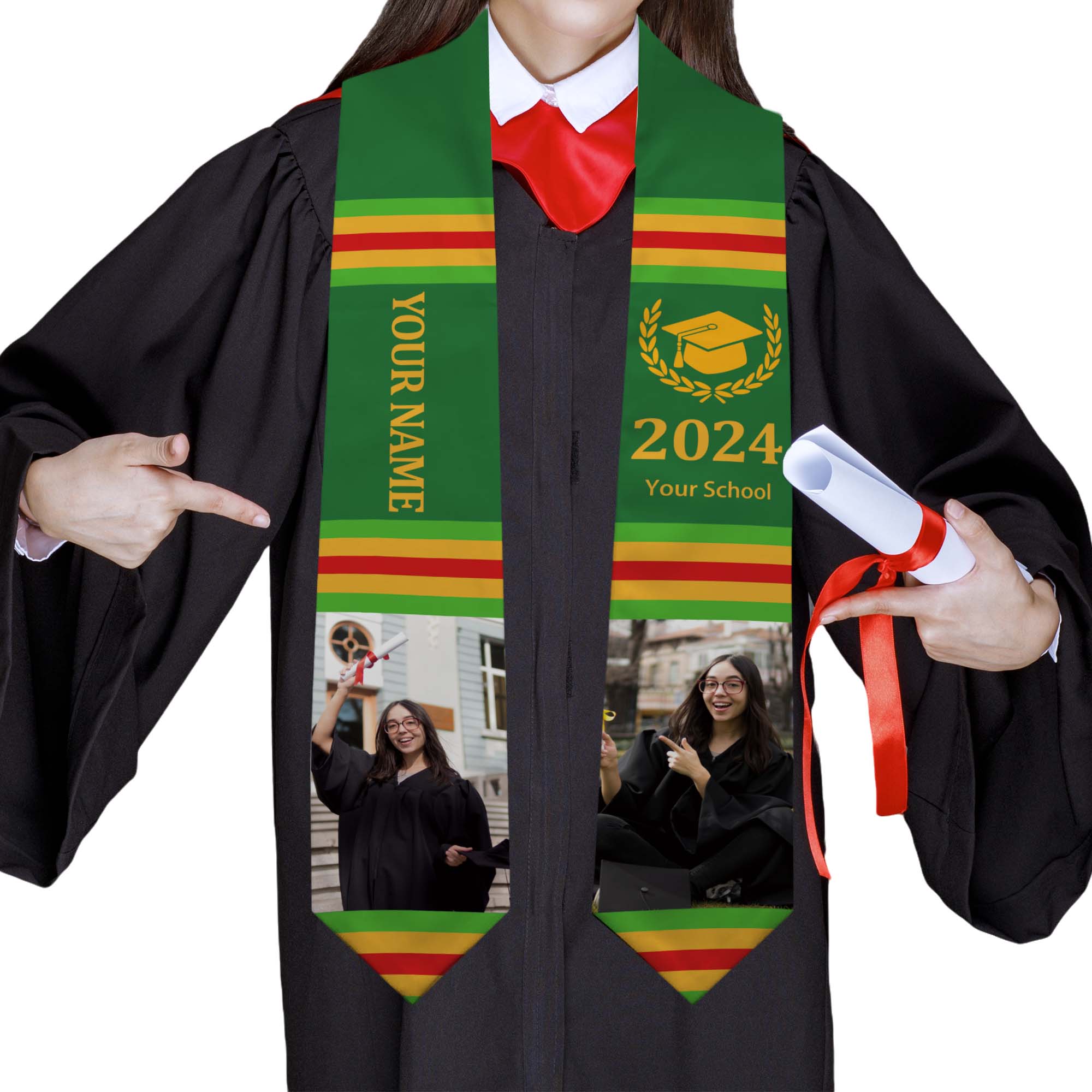 High School-Inspired Personalized College Stole, a Perfect Blend of Past and Future-BlingPainting-Customized Products Make Great Gifts