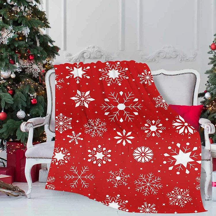 Christmas Snowflakes Blanket for Families Friends Lovers, Best Gifts 2022-BlingPainting-Customized Products Make Great Gifts