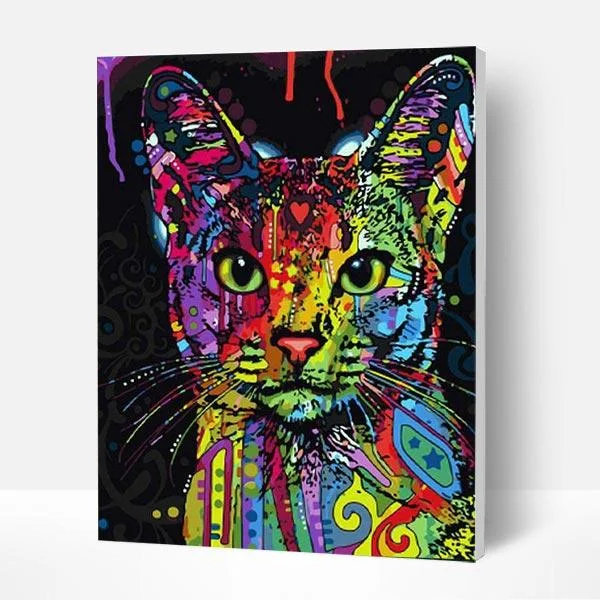 Paint by Number Kit - Painted Cat-BlingPainting-Customized Products Make Great Gifts