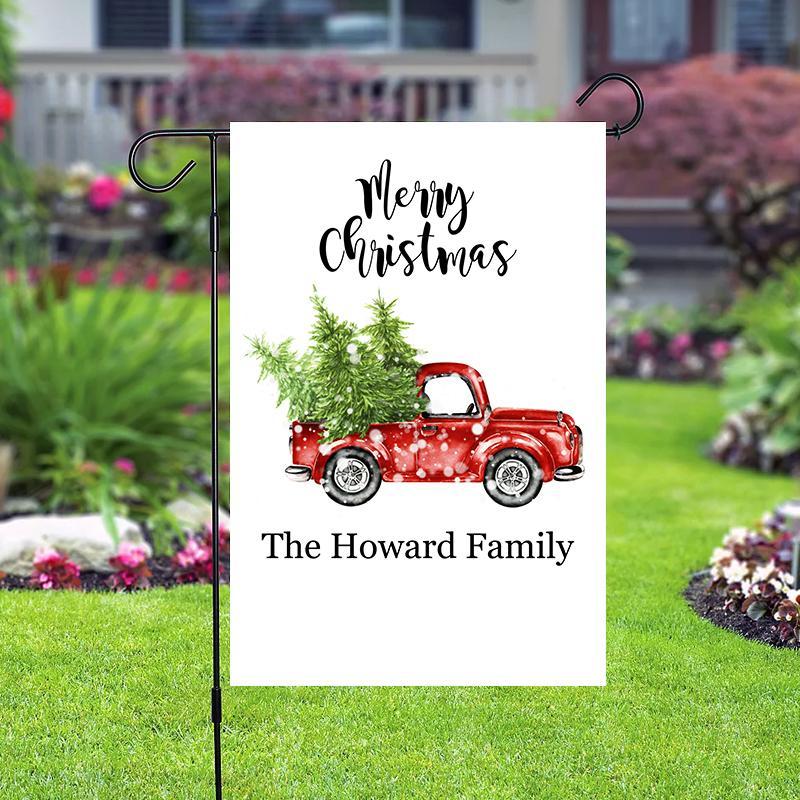 Custom Name Merry Christmas Garden Flag/House Flag, Best Gifts 2022-BlingPainting-Customized Products Make Great Gifts