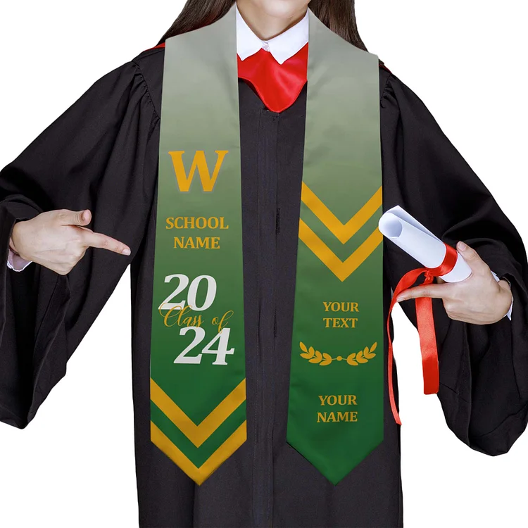 College Stole, Made To Order with High School Themes And College Aspirations-BlingPainting-Customized Products Make Great Gifts