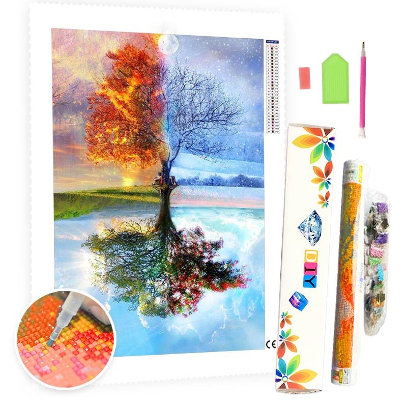 Colorful Tree Of Life In Seasons - Memorial Gifts 2021-BlingPainting-Customized Products Make Great Gifts