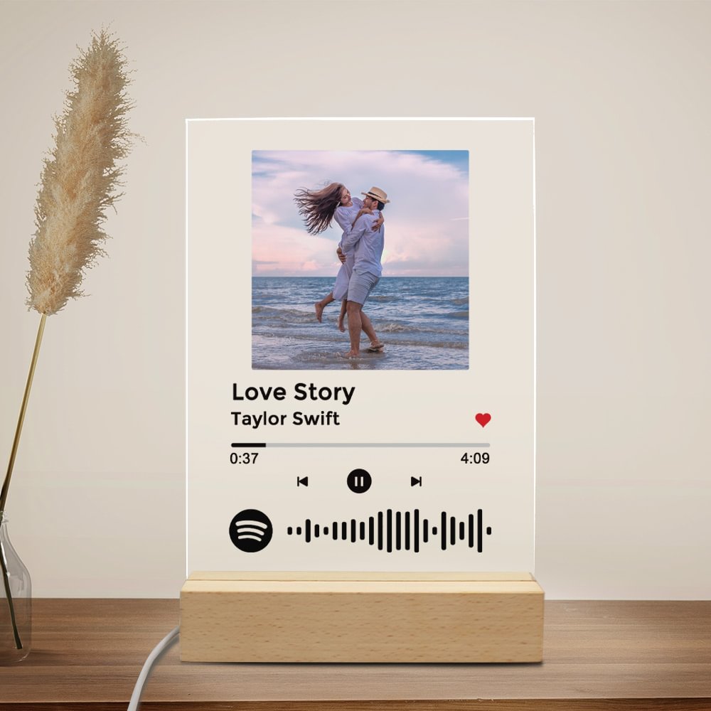 Personalized Spotify Code Music Plaque Night Light - Personalized Gifts-BlingPainting-Customized Products Make Great Gifts