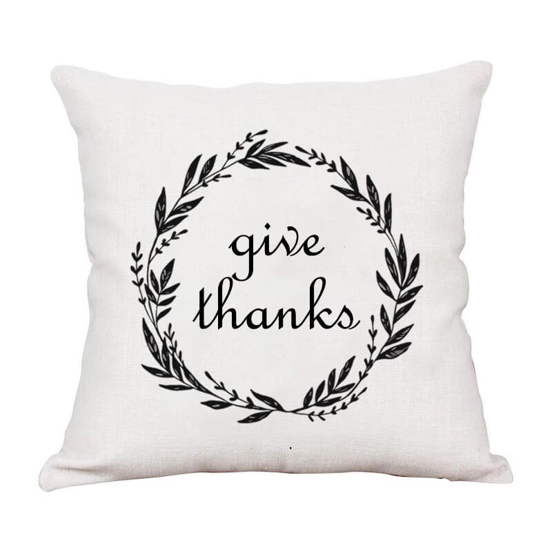 Thanksgiving Decor Wreath Throw Pillow C-BlingPainting-Customized Products Make Great Gifts