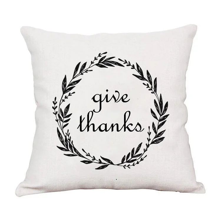 Thanksgiving Decor Wreath Throw Pillow C-BlingPainting-Customized Products Make Great Gifts