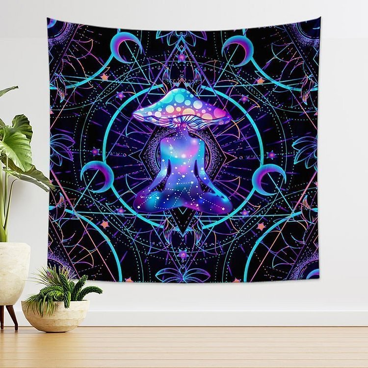 Trippy Mushroom Tapestry Wall Hanging-BlingPainting-Customized Products Make Great Gifts