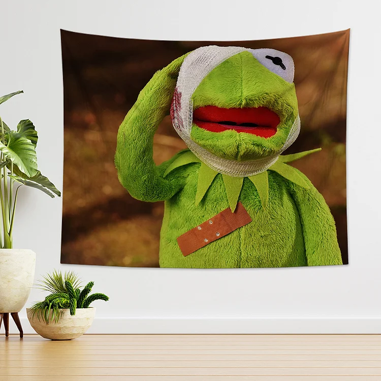 Getting Hurt Kermit Frog Wall Hanging-BlingPainting-Customized Products Make Great Gifts