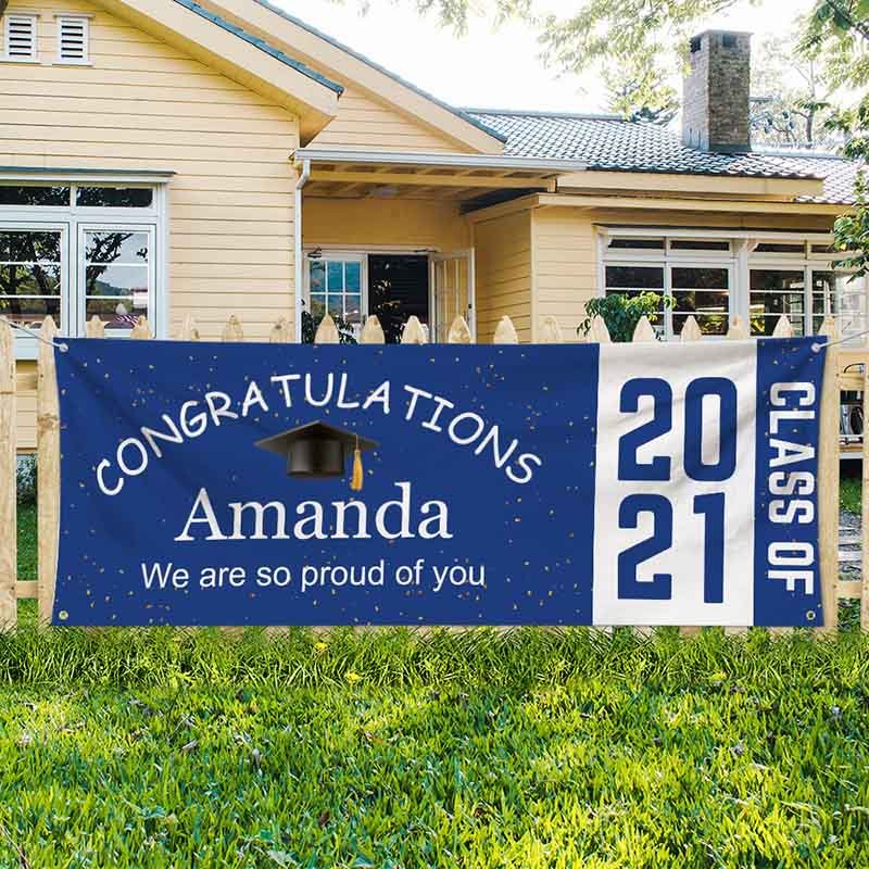 Custom Banners 2021 Proud Graduate-BlingPainting-Customized Products Make Great Gifts