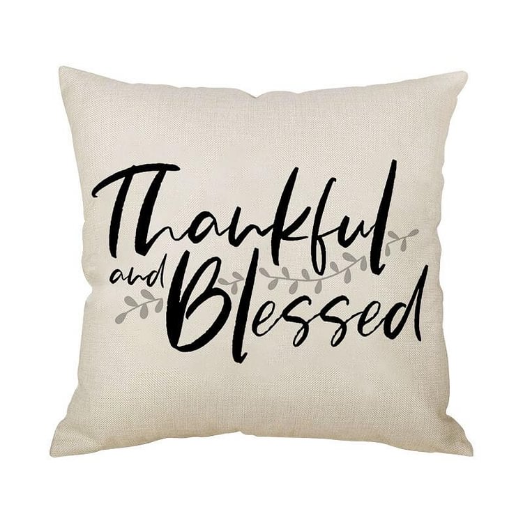 Thanksgiving Decor Text Throw Pillow G-BlingPainting-Customized Products Make Great Gifts