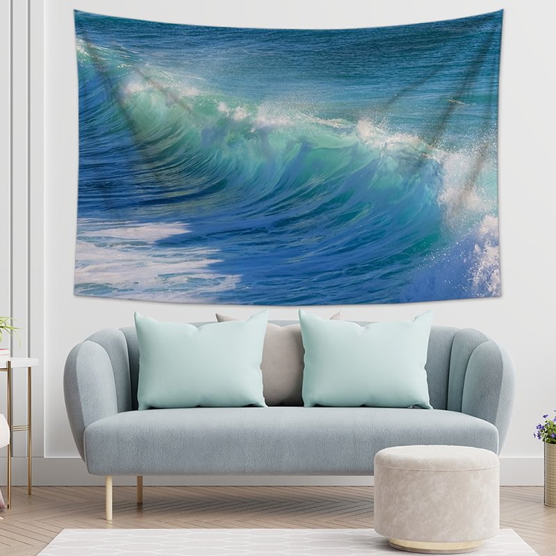 Sea Wave Tapestry Wall Hanging-BlingPainting-Customized Products Make Great Gifts