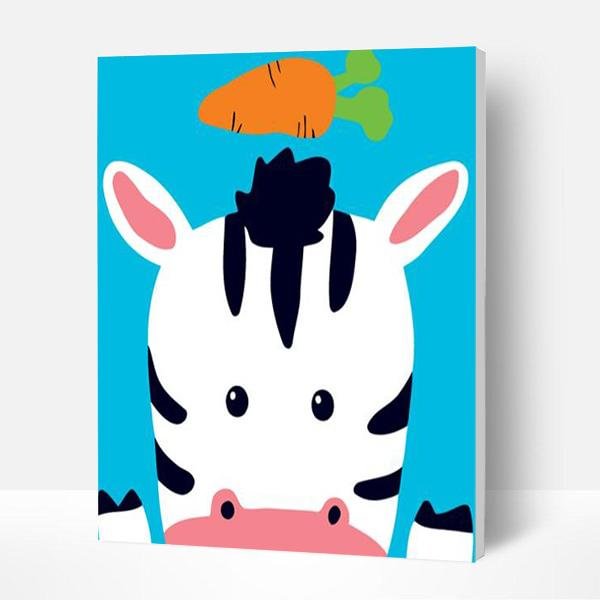 Paint by Numbers Kit for Kids -  Naughty Zebra, Top Presents 2021-BlingPainting-Customized Products Make Great Gifts