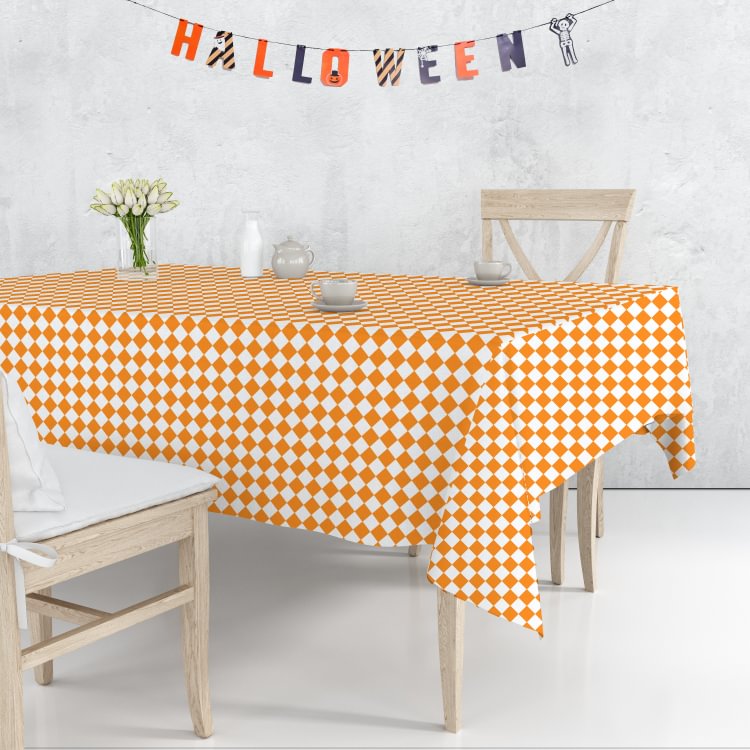 Halloween Striped Dots Tablecloth Party Decor-BlingPainting-Customized Products Make Great Gifts